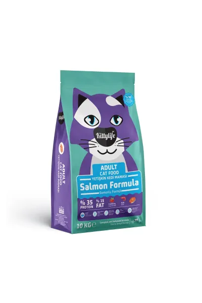 Kitty Life 10 Kg Yetişkin Kedi Somonlu